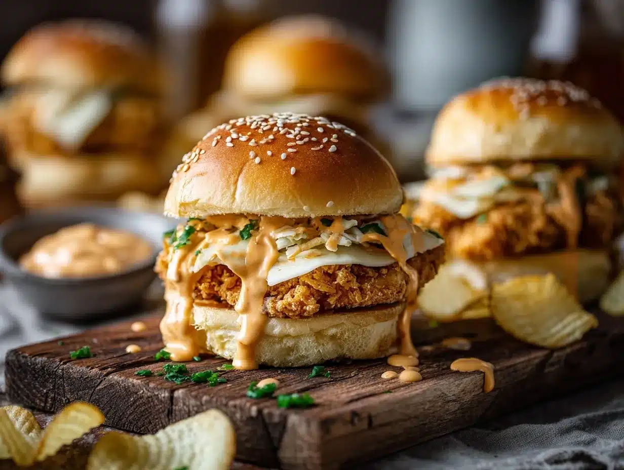 Bang Bang Chicken Sliders preparation steps