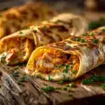 cheesy garlic chicken wraps - featured image