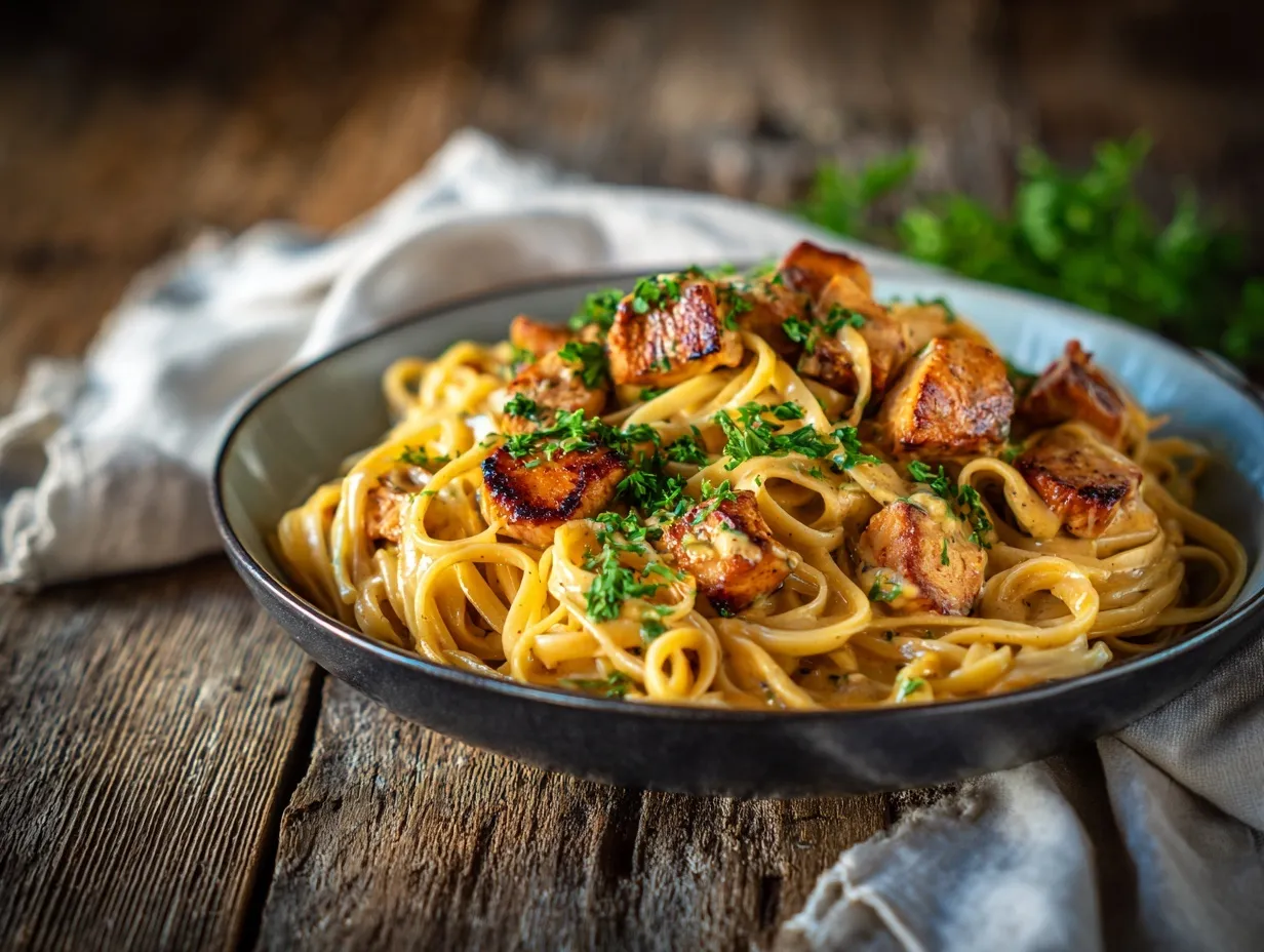 cowboy butter chicken pasta preparation steps