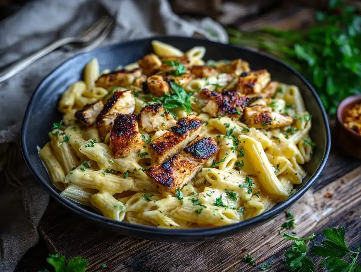 Creamy Cajun Chicken Pasta preparation steps