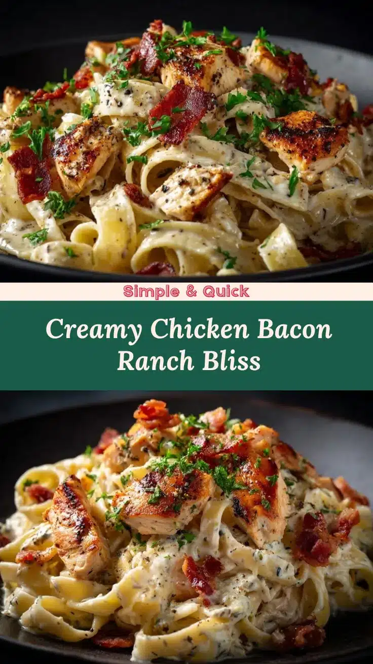 Creamy Chicken Bacon Ranch Pasta recipe