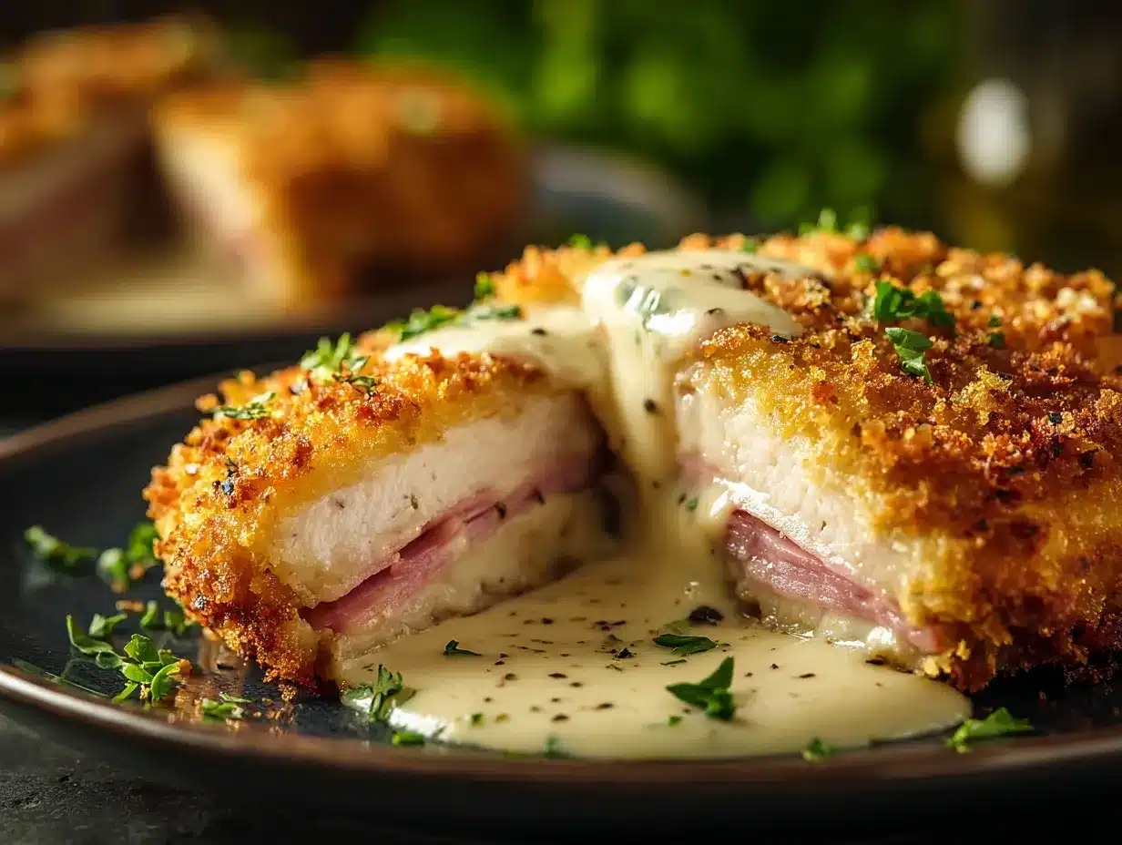 Creamy Chicken Cordon Bleu preparation steps