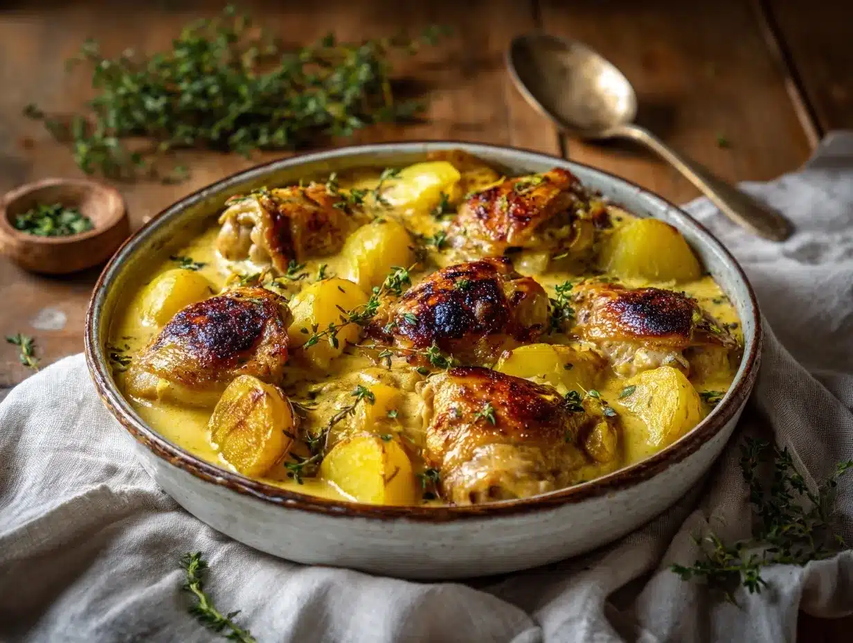 Creamy French Chicken Casserole preparation steps