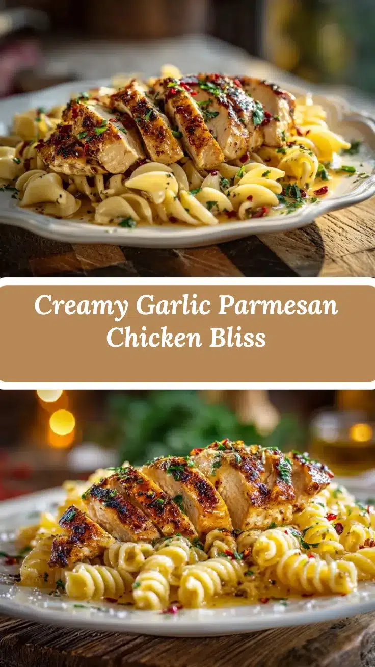 Creamy Garlic Parmesan Chicken Pasta recipe