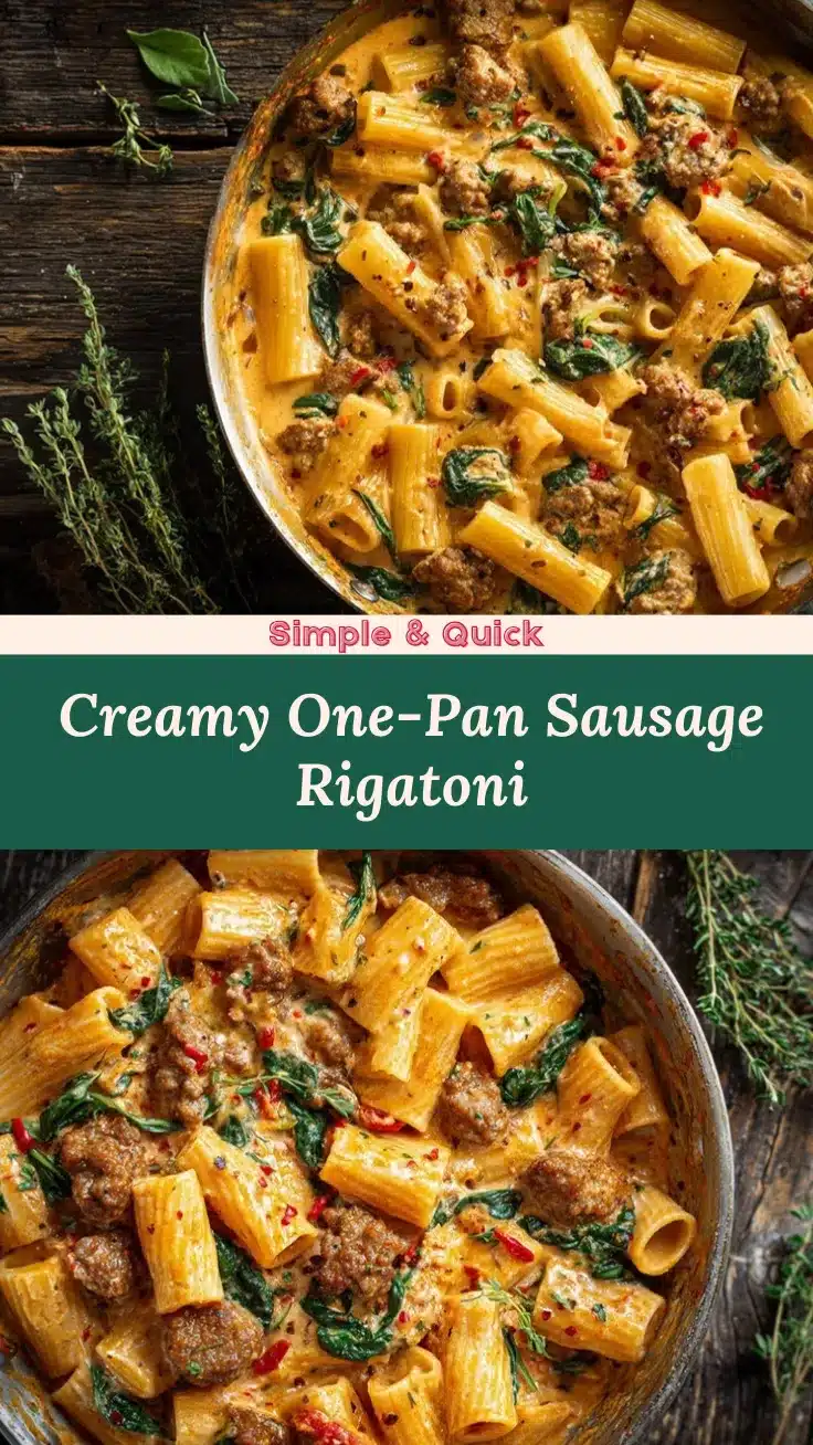 Creamy Sausage Rigatoni recipe