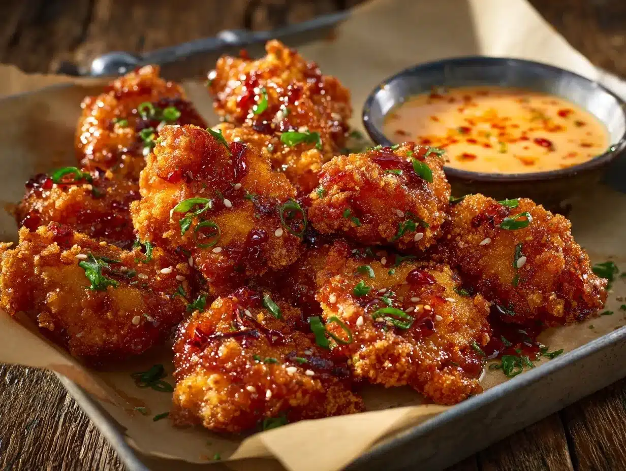 Crispy Bang Bang Chicken preparation steps