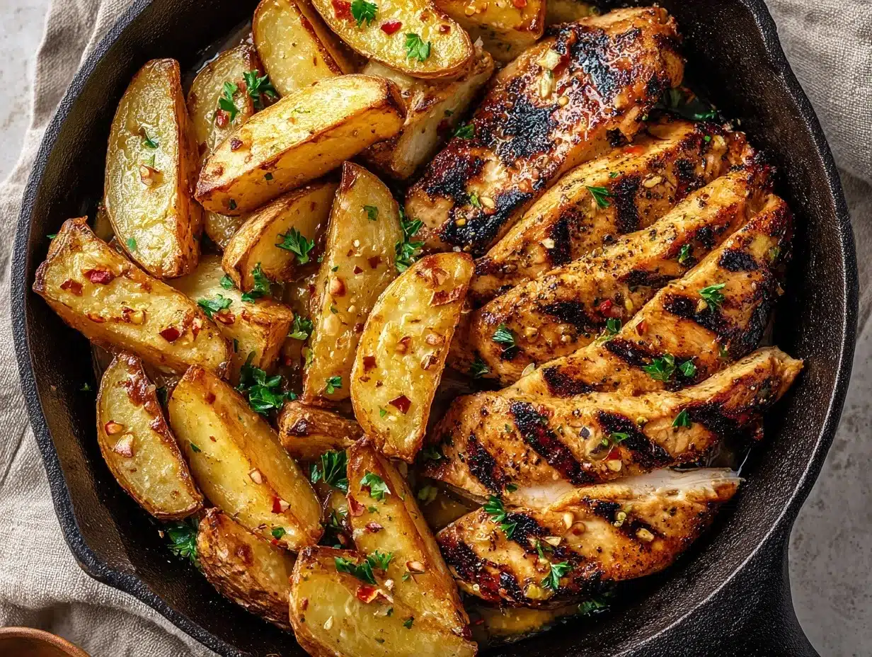 Garlic Butter Chicken Skillet preparation steps