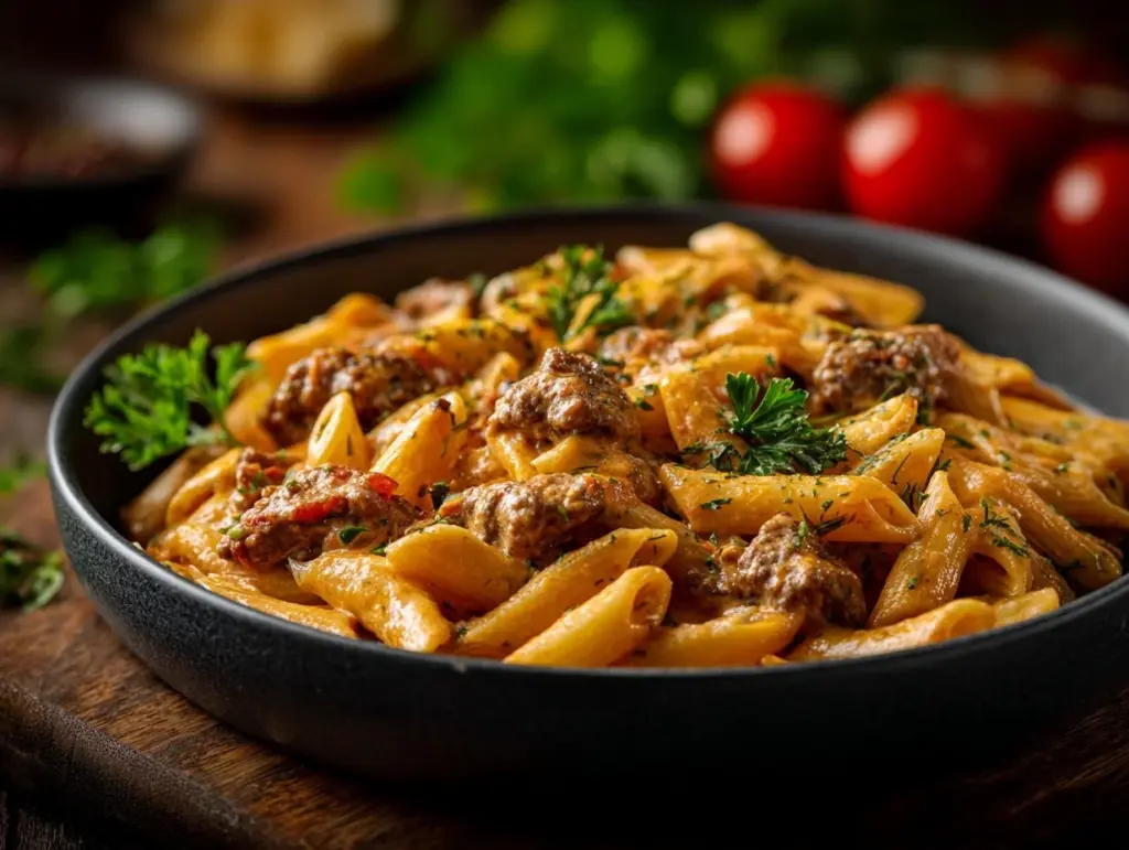 High-Protein Creamy Beef Pasta - featured image