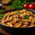 High-Protein Creamy Beef Pasta - featured image