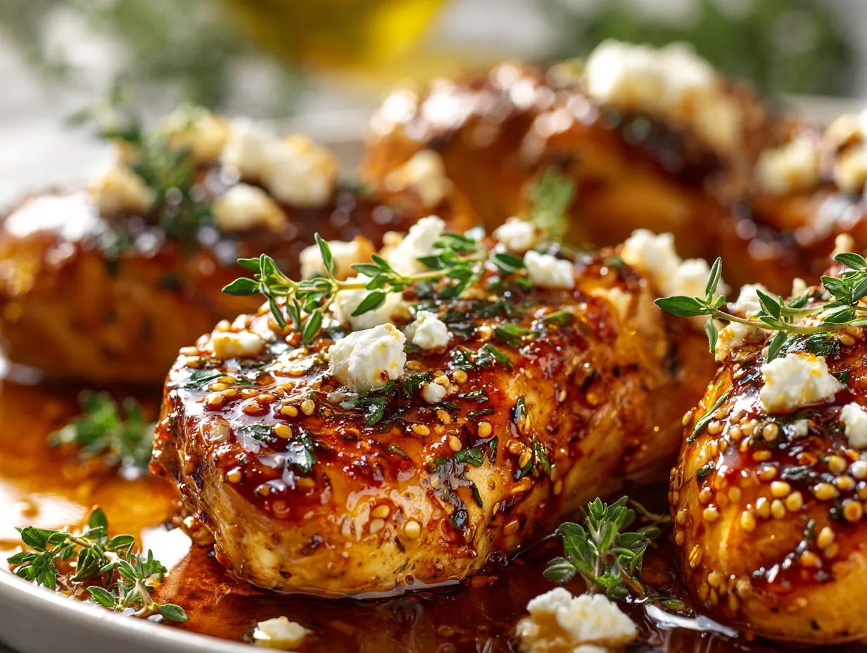 Hot Honey Feta Chicken preparation steps