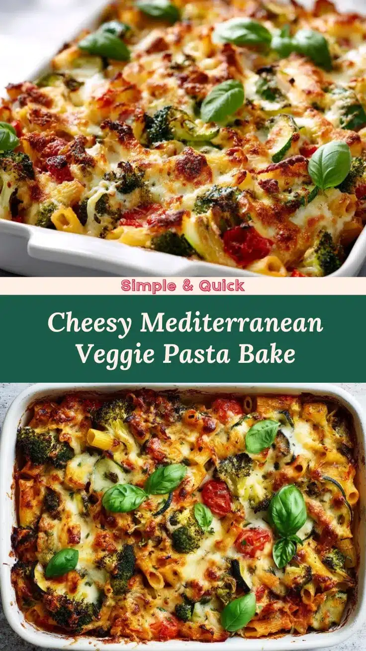 Mediterranean veggie pasta bake recipe