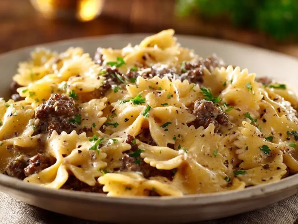Parmesan Garlic Bowtie Pasta - featured image