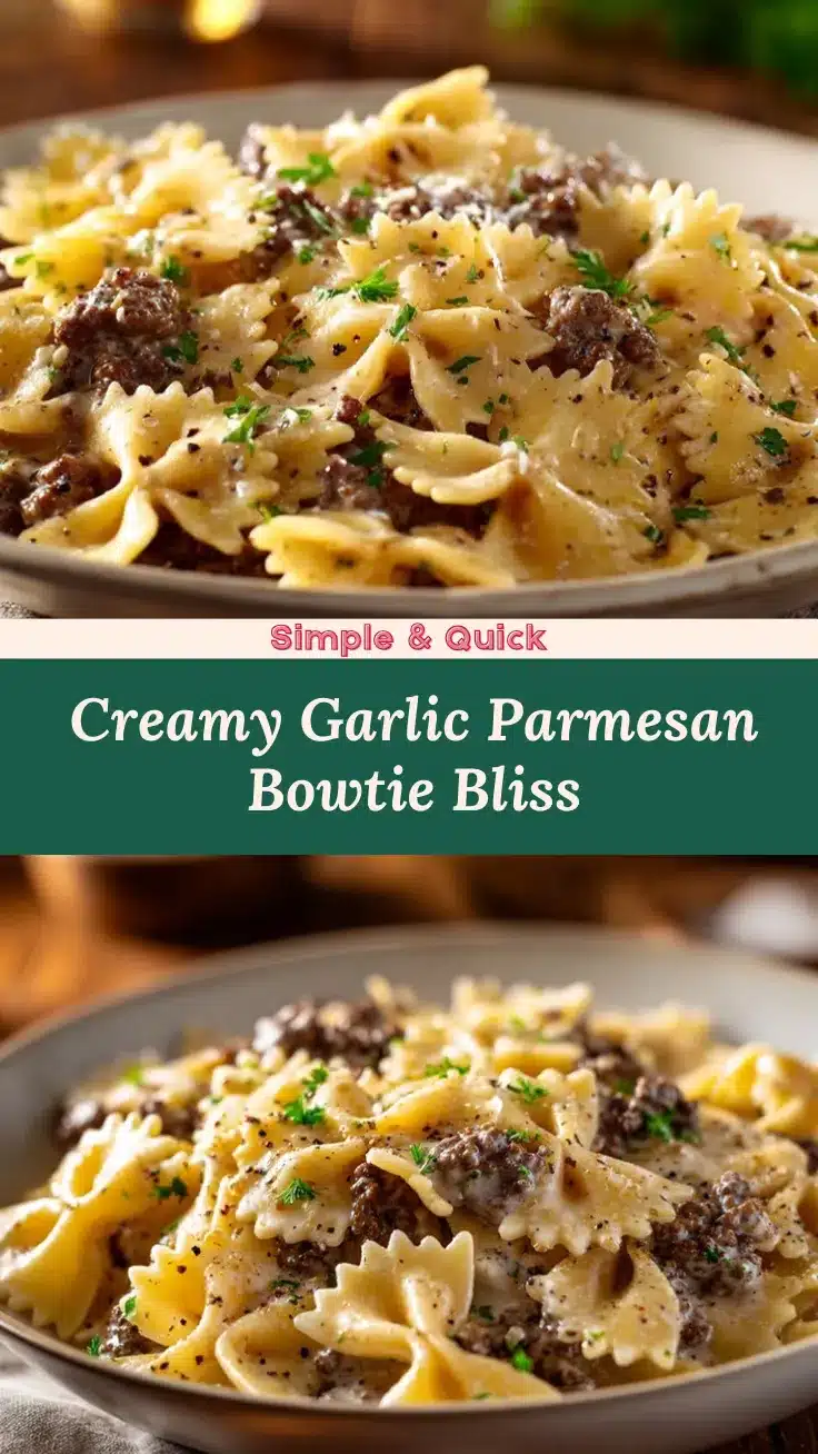 Parmesan Garlic Bowtie Pasta recipe
