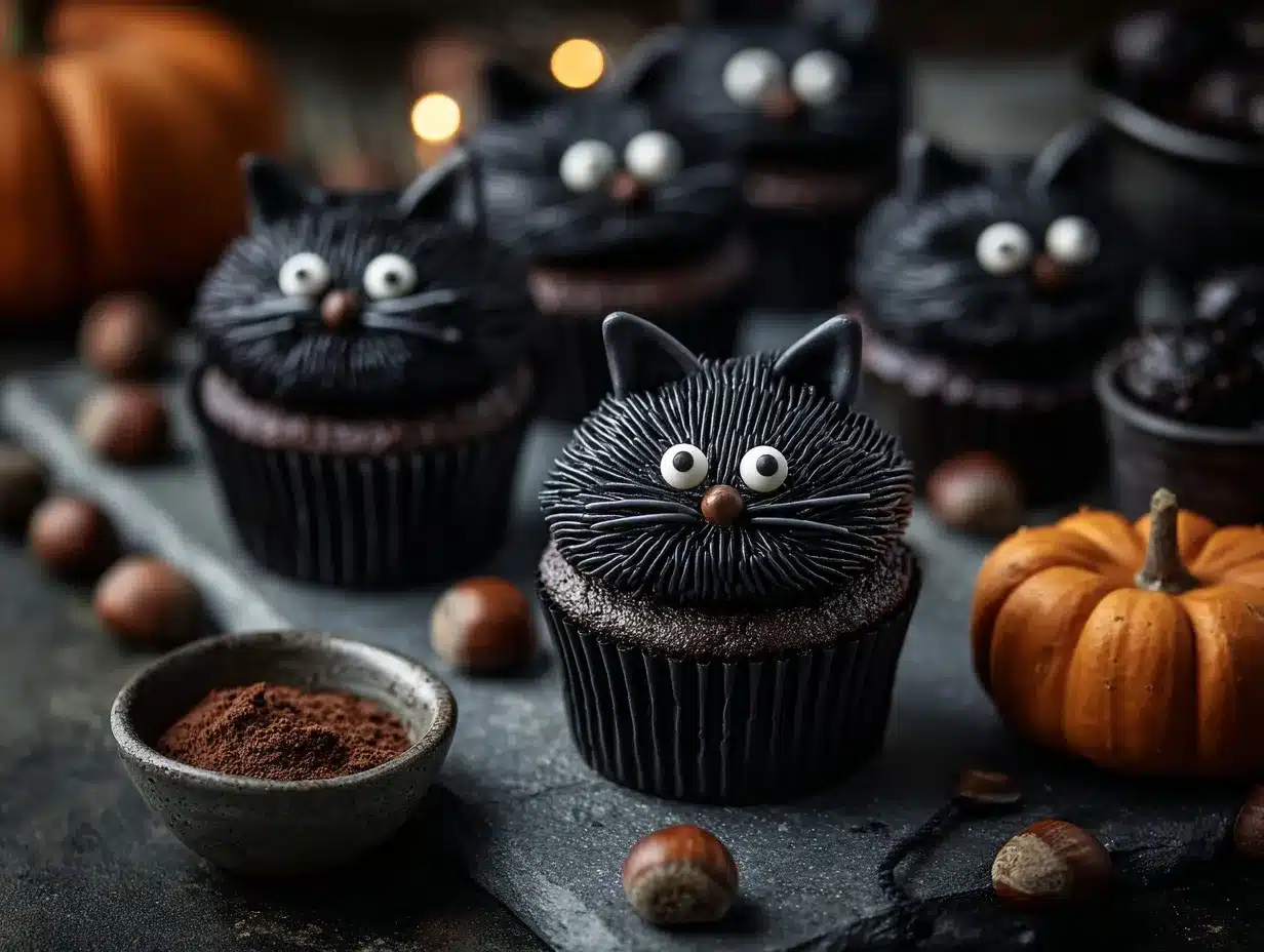 black cat keto cupcakes preparation steps
