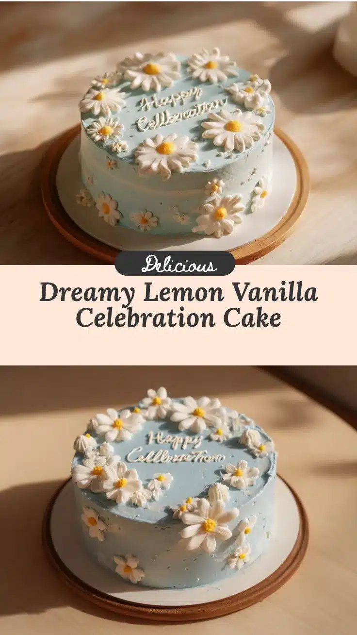 Blue Daisy Birthday Cake recipe