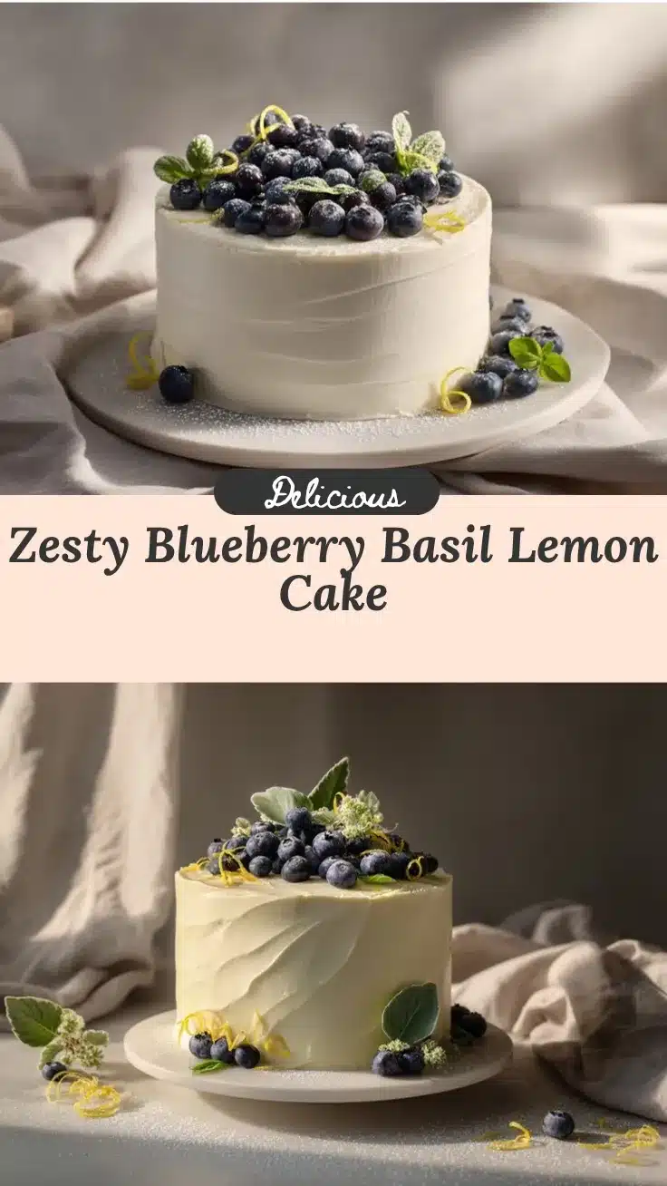 Blueberry Basil Lemon Cake recipe
