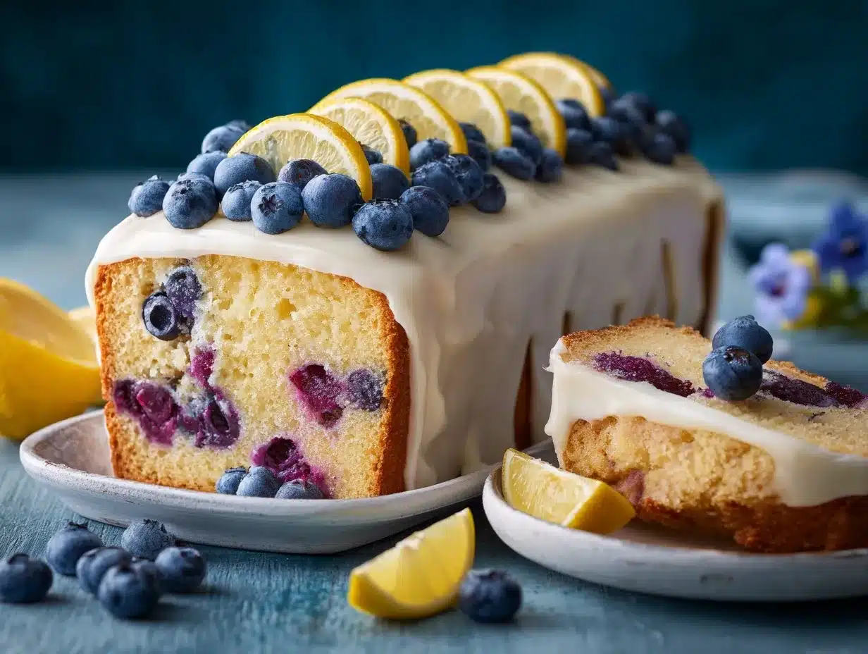 blueberry lemon pound cake preparation steps
