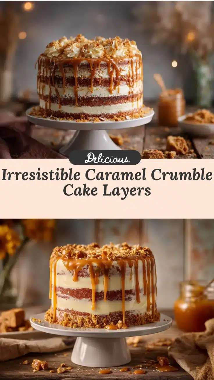 caramel crumble layer cake recipe