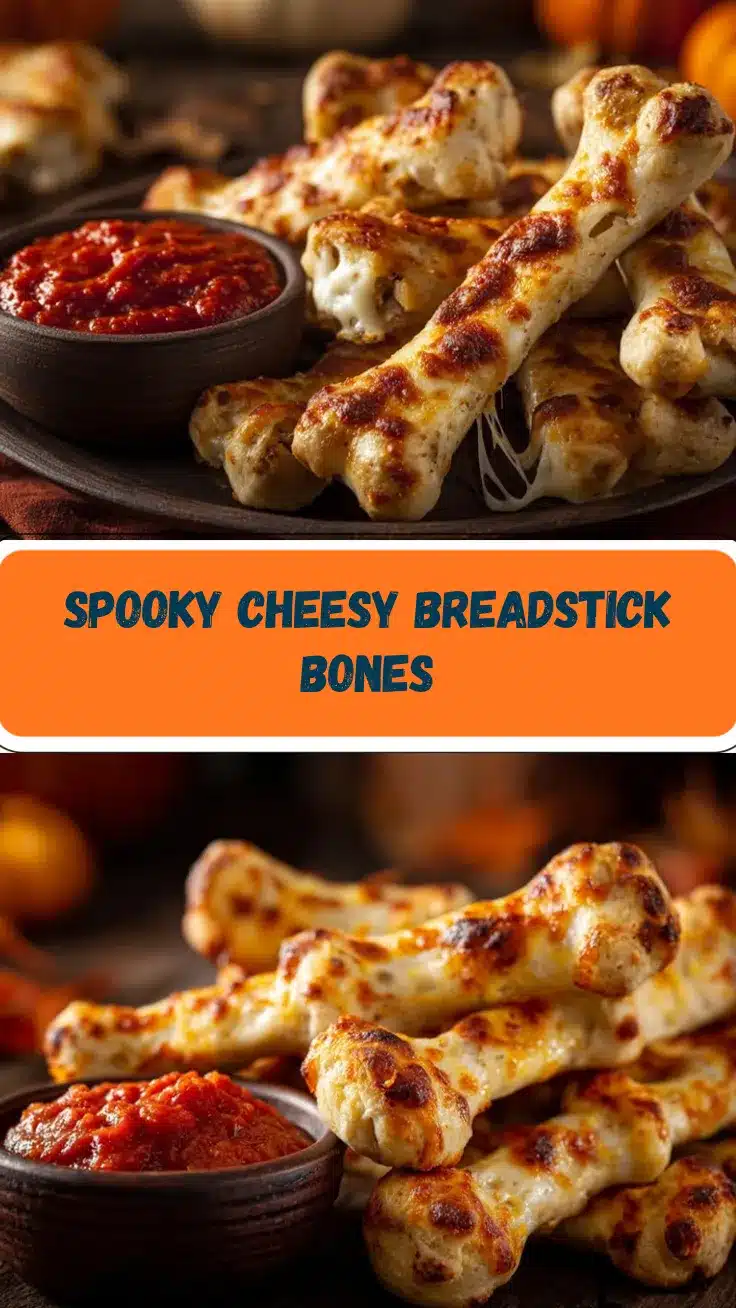 cheesy Halloween breadstick bones recipe