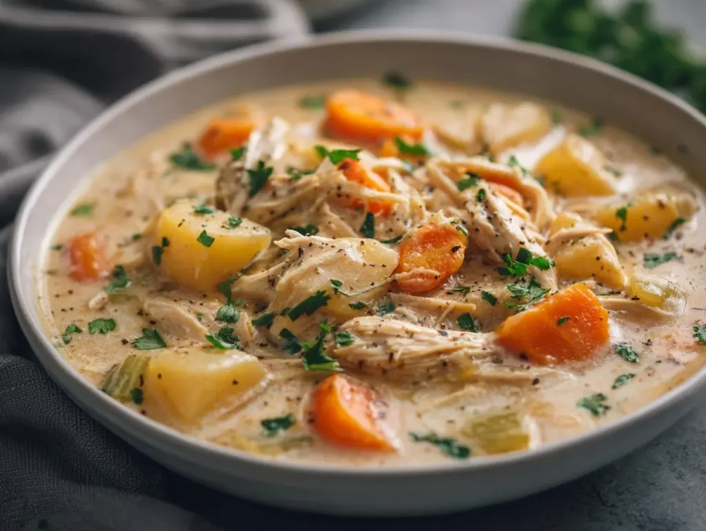 chicken pot pie soup - featured image