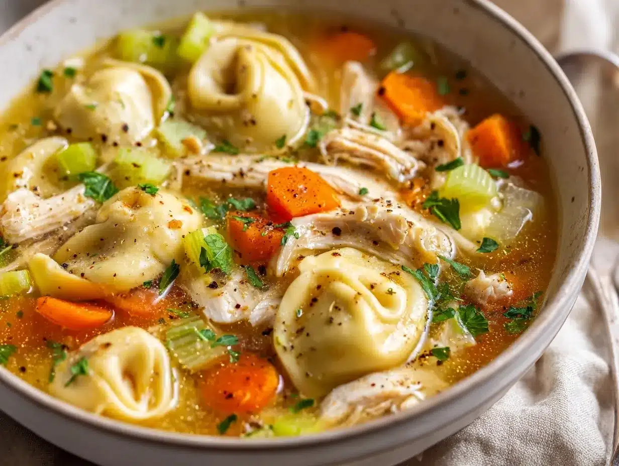 chicken tortellini soup preparation steps