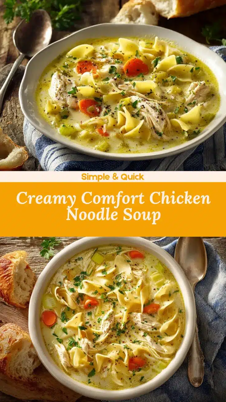 creamy chicken noodle soup recipe