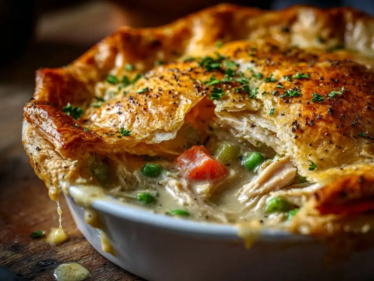 creamy chicken pot pie preparation steps
