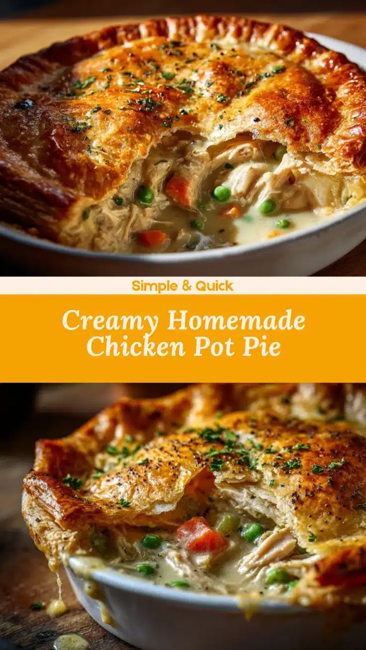 creamy chicken pot pie recipe