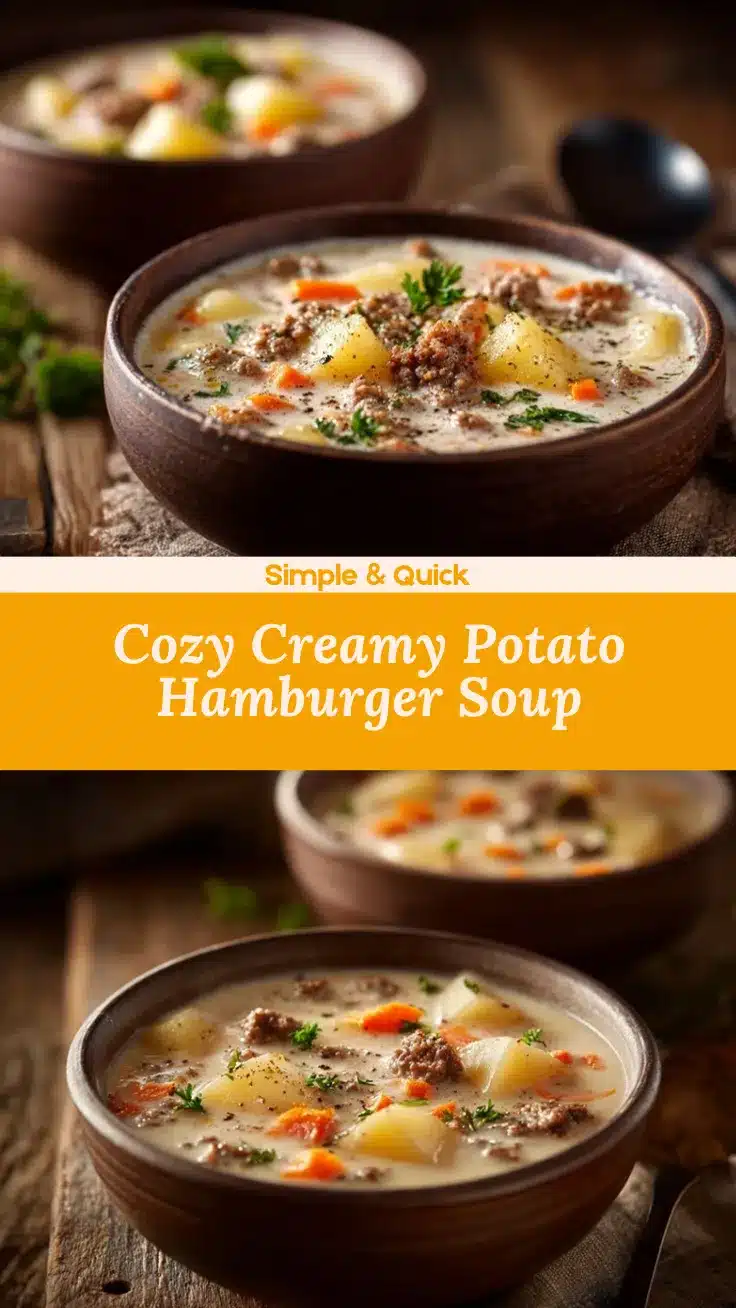 creamy potato and hamburger soup recipe