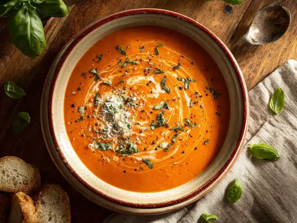 creamy tomato soup - featured image