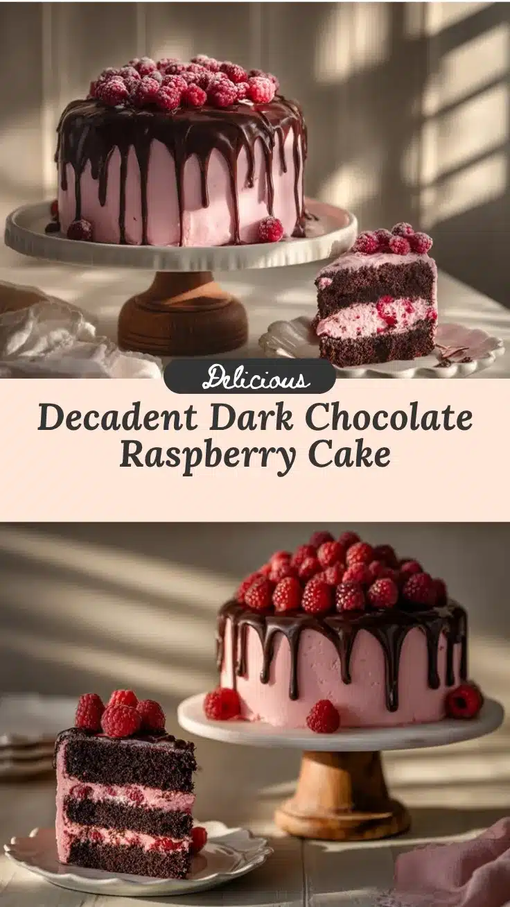 dark chocolate raspberry drip cake recipe