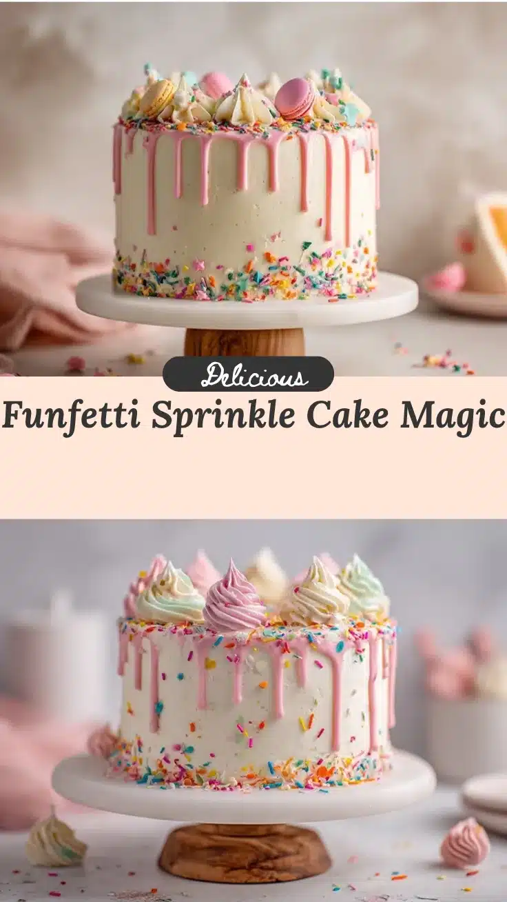 Funfetti Sprinkle Drip Cake recipe