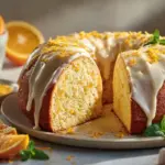glazed orange creamsicle cake - featured image