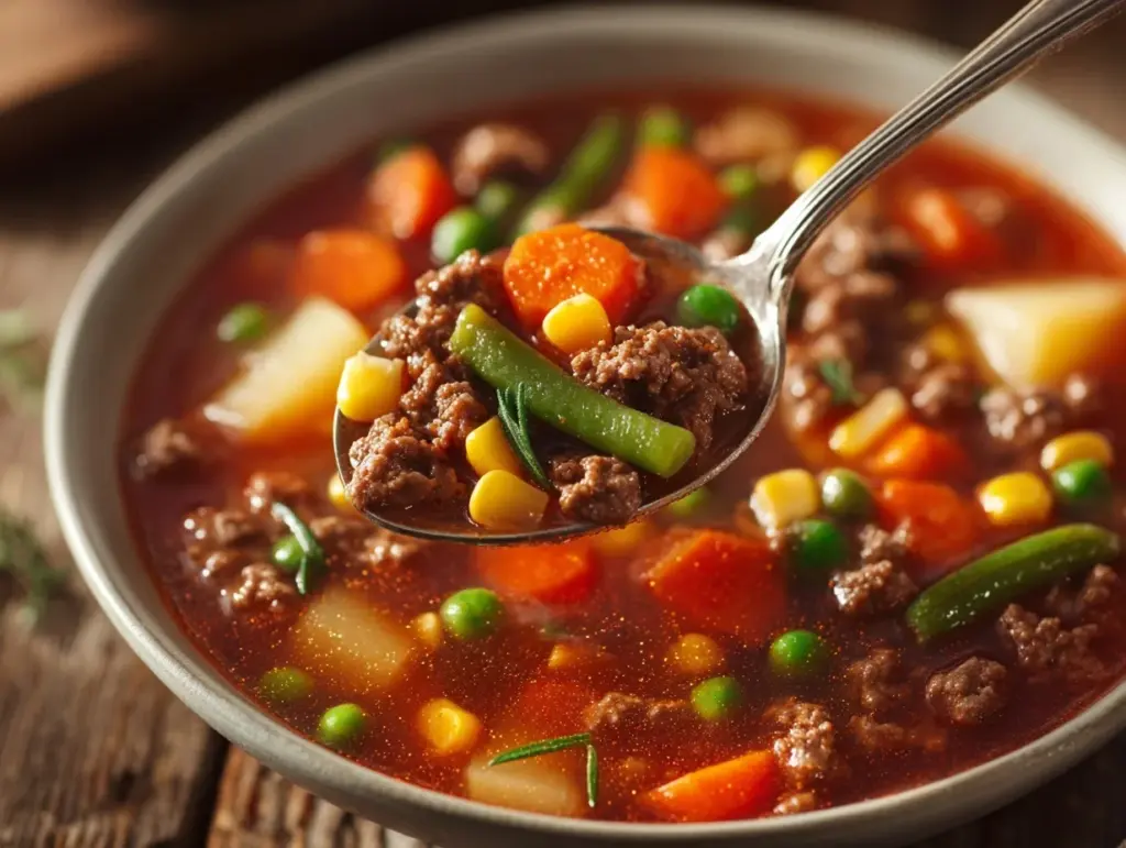 hamburger soup - featured image