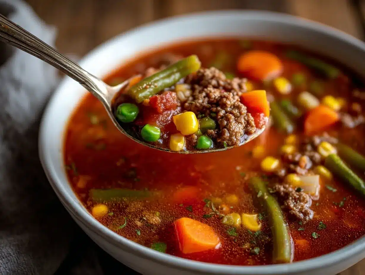 hamburger soup preparation steps