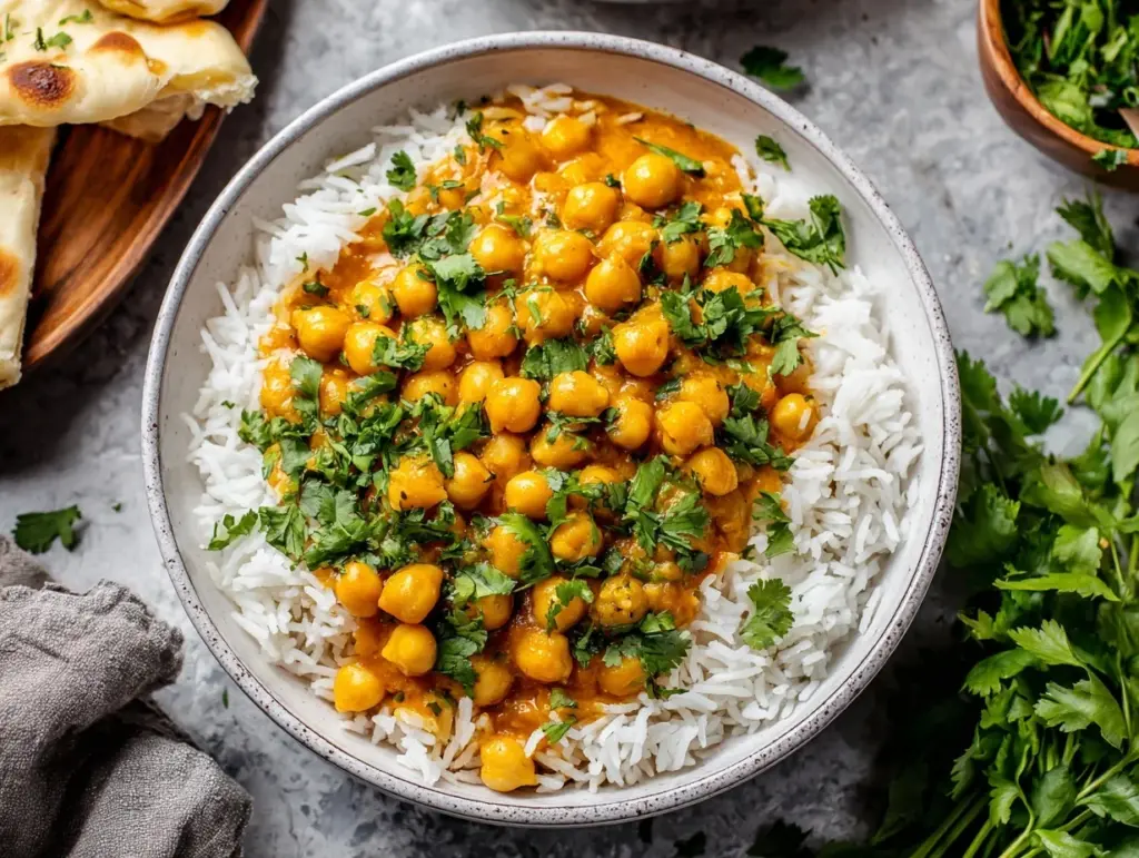 homemade chickpea curry - featured image