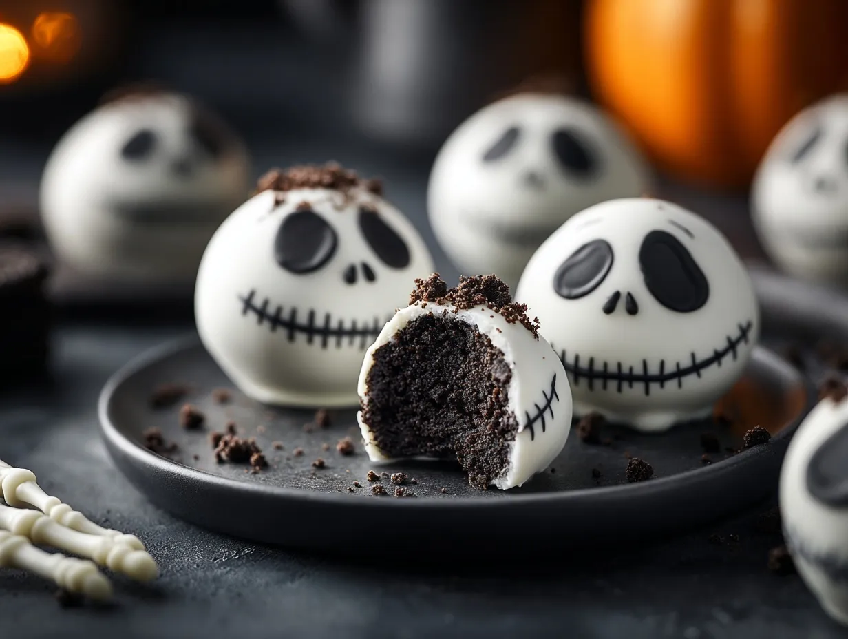 Jack Skellington Oreo Truffles preparation steps