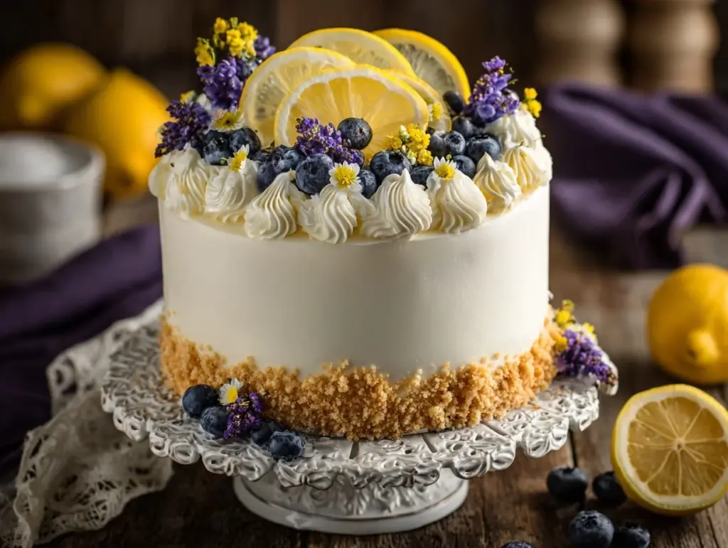 Lemon Blueberry Chantilly Cake - featured image
