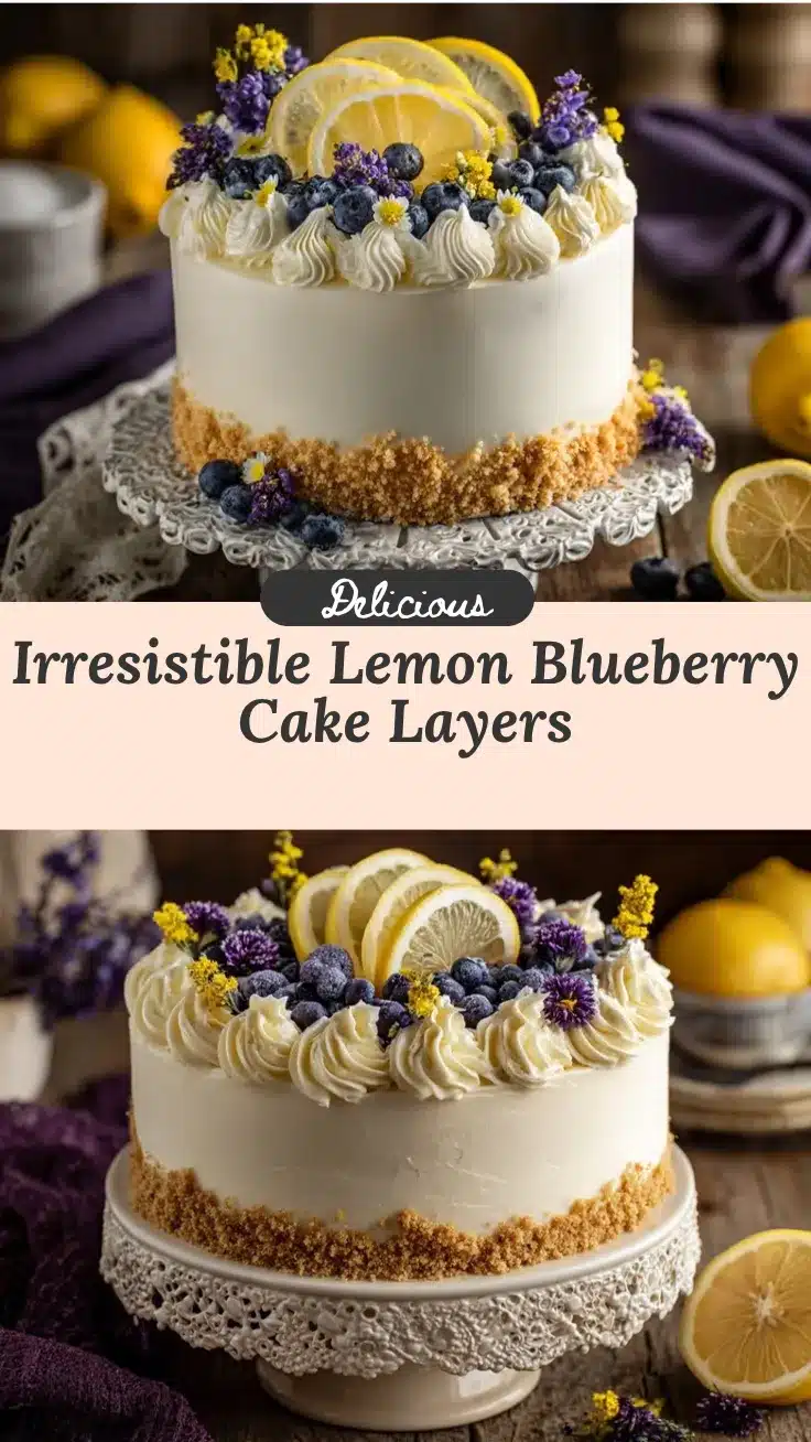 Lemon Blueberry Chantilly Cake recipe