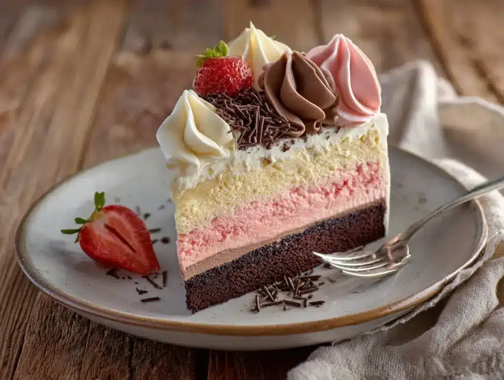 Neapolitan Ice Cream Cake - featured image