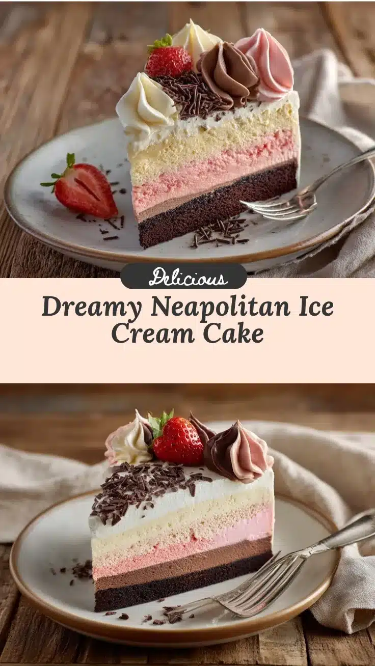 Neapolitan Ice Cream Cake recipe