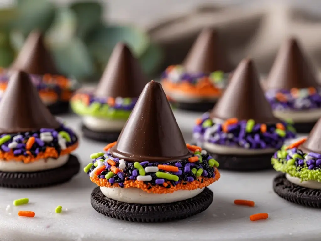 Oreo Witch Hat Cookies - featured image
