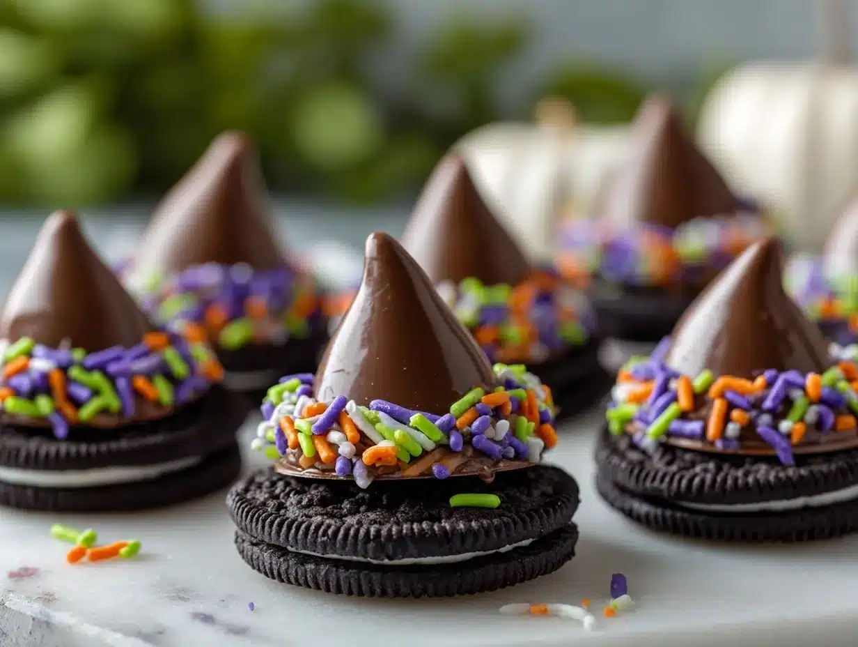 Oreo Witch Hat Cookies preparation steps