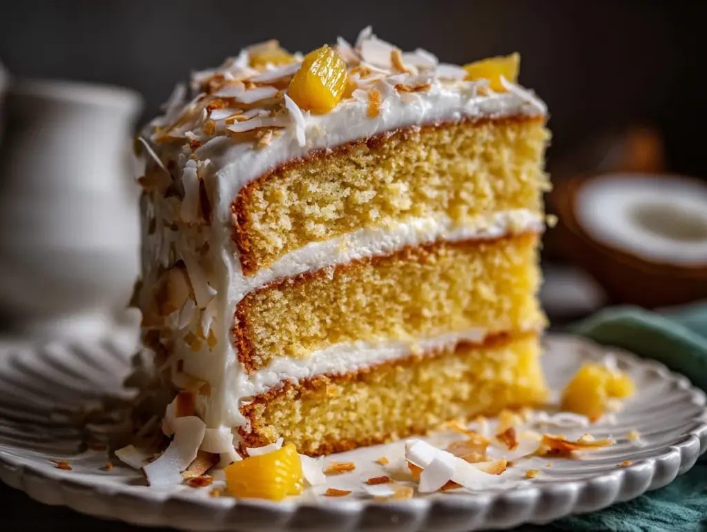 Pineapple Coconut Cream Cake - featured image