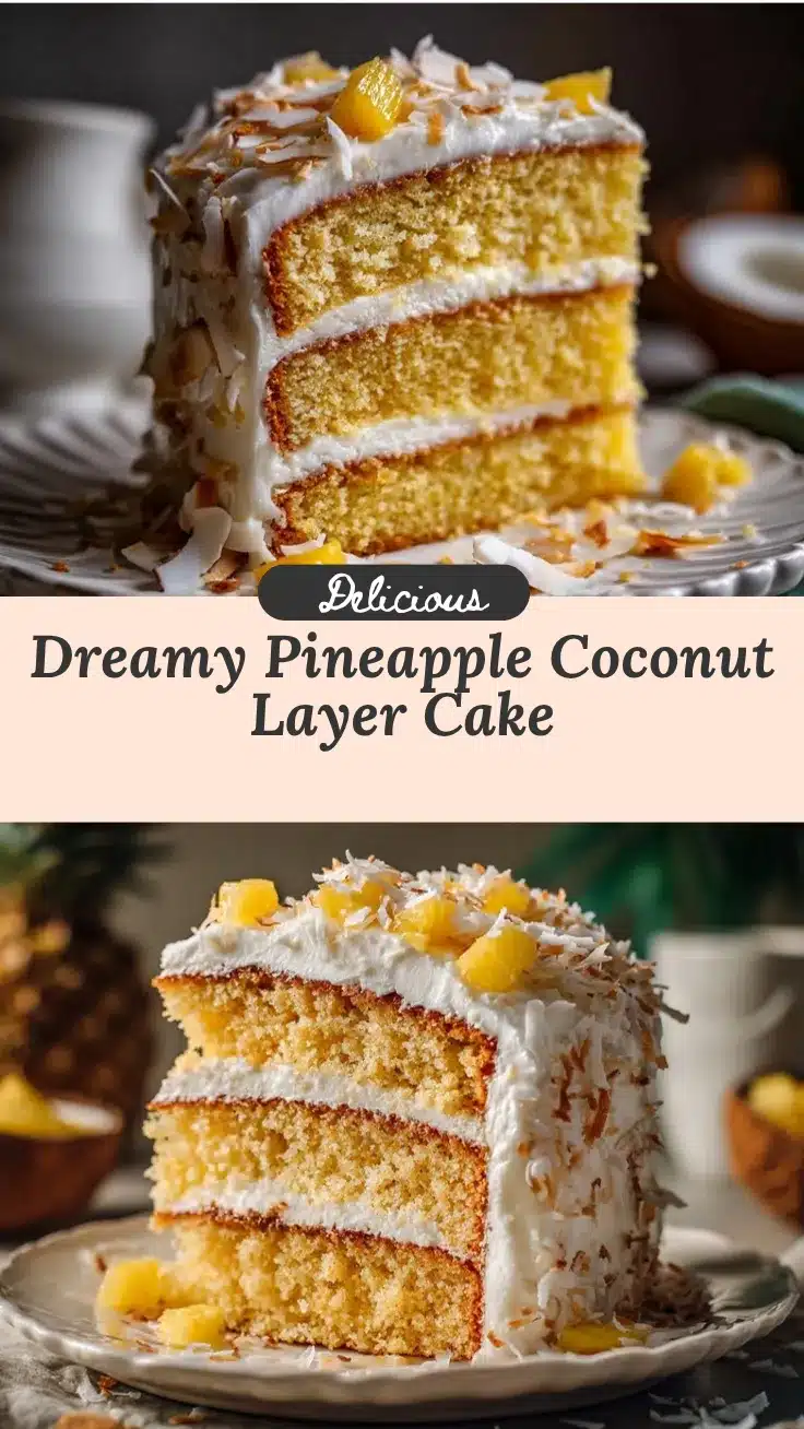 Pineapple Coconut Cream Cake recipe