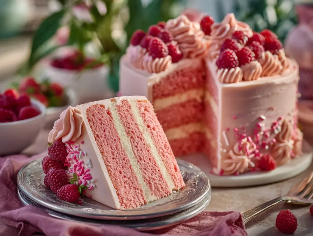 Raspberry Pink Velvet Cake - featured image