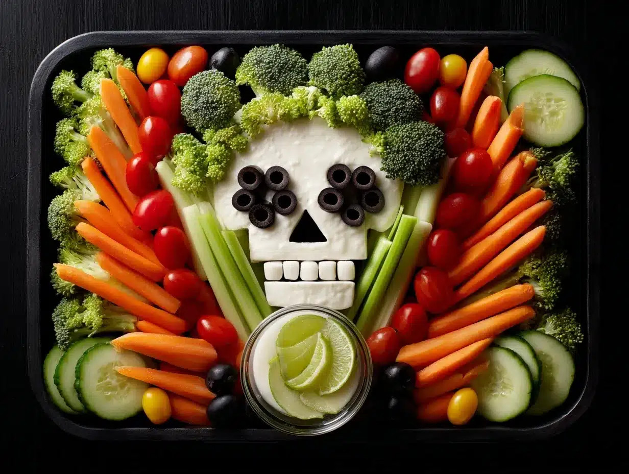 skeleton veggie platter preparation steps