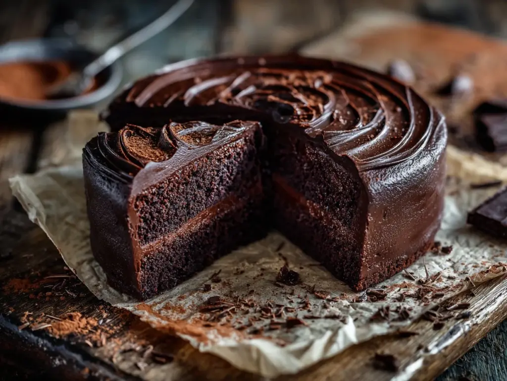 small batch chocolate ganache cake - featured image