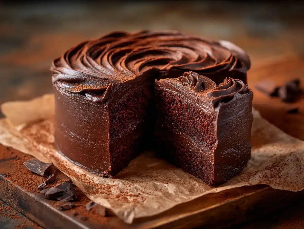 small batch chocolate ganache cake preparation steps