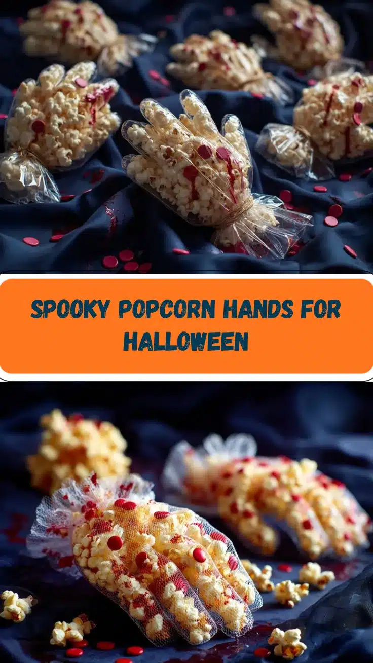 Spooky Popcorn Hands recipe